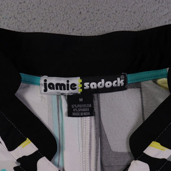 Jamie Sadock Top Womens M Sleeveless Abstract Colorful Tennis Golf Performance - Picture 6 of 12